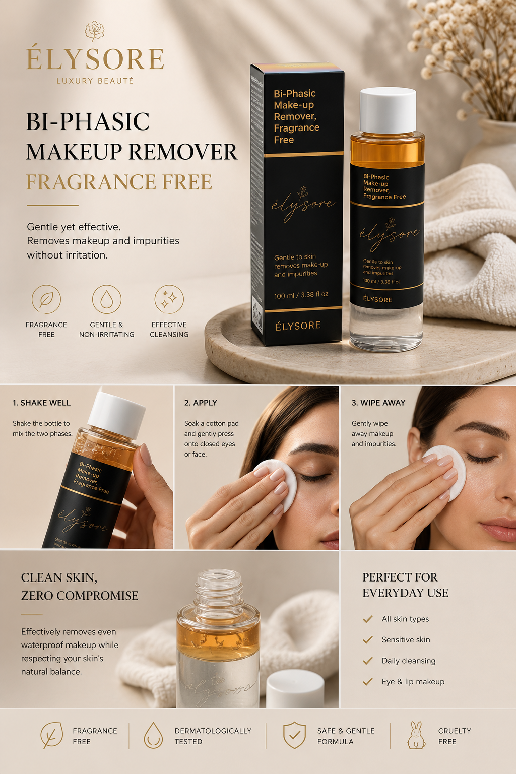 BiPhasic Make-up Remover, Fragrance Free