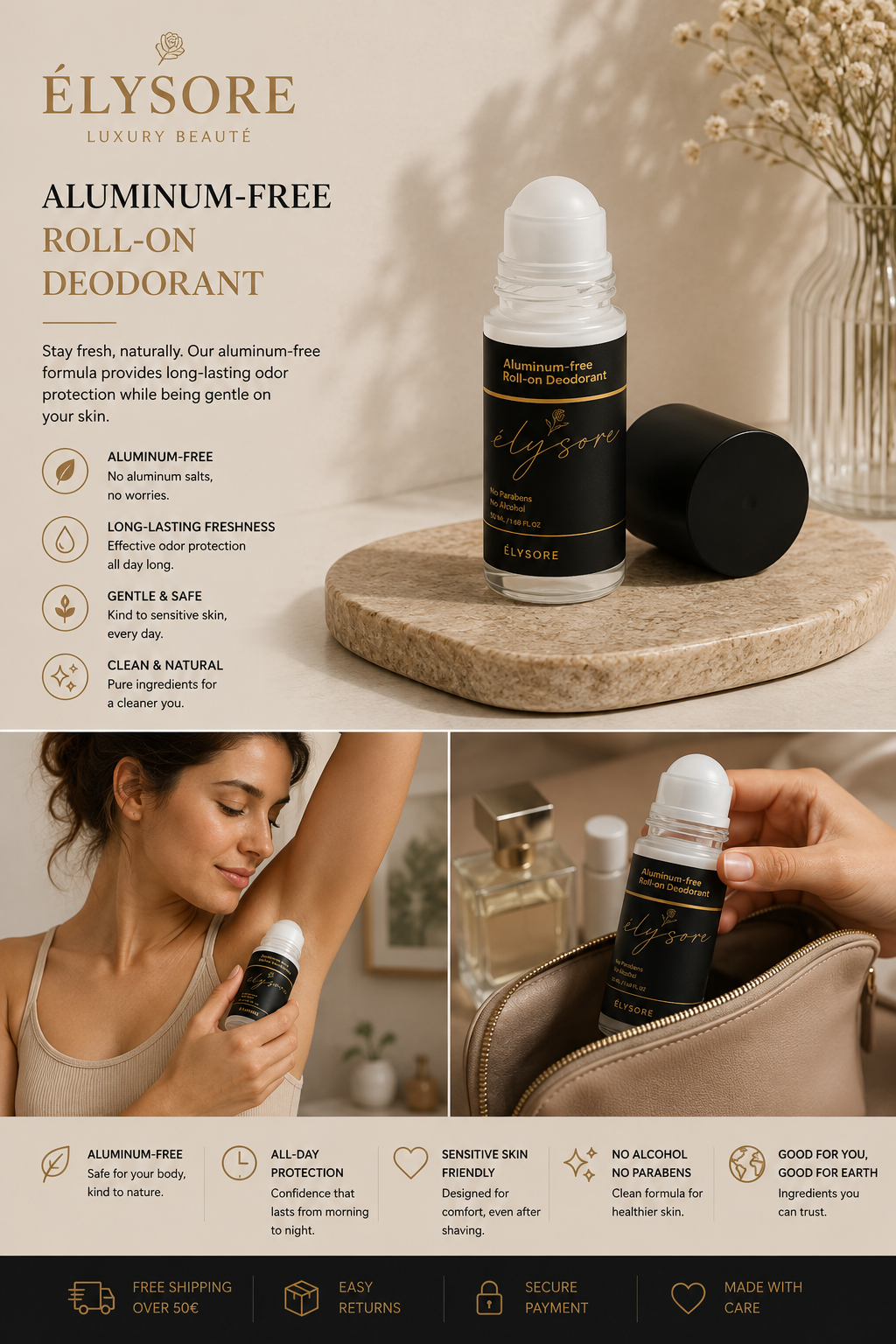 Aluminum-free Roll-on Deodorant