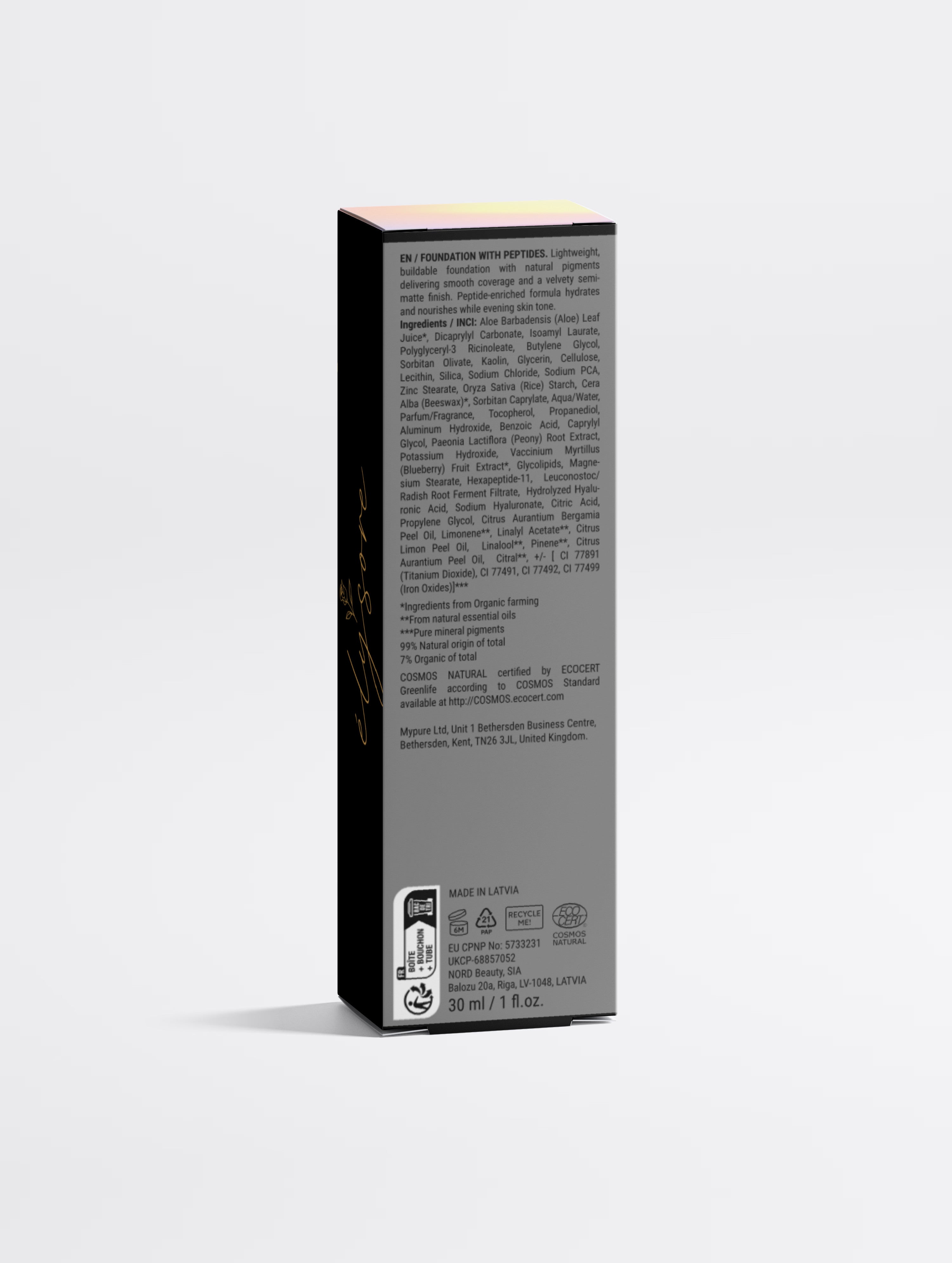 Foundation with Peptides, 10 Light Warm